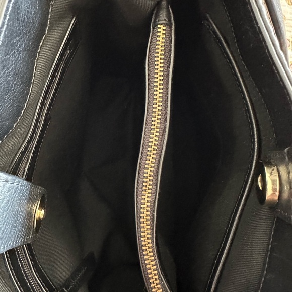 Nordstrom Black Leather Crocodile-Embossed Bucket Bag - Picture 6 of 6